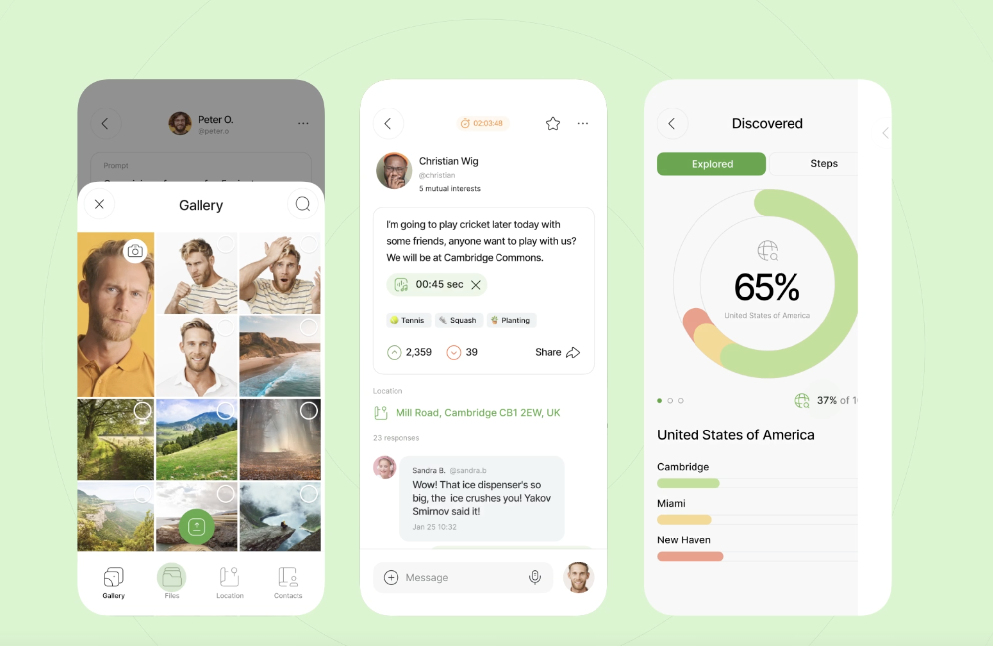 Social fitness app